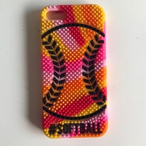 iPhone se colorful softball phone case